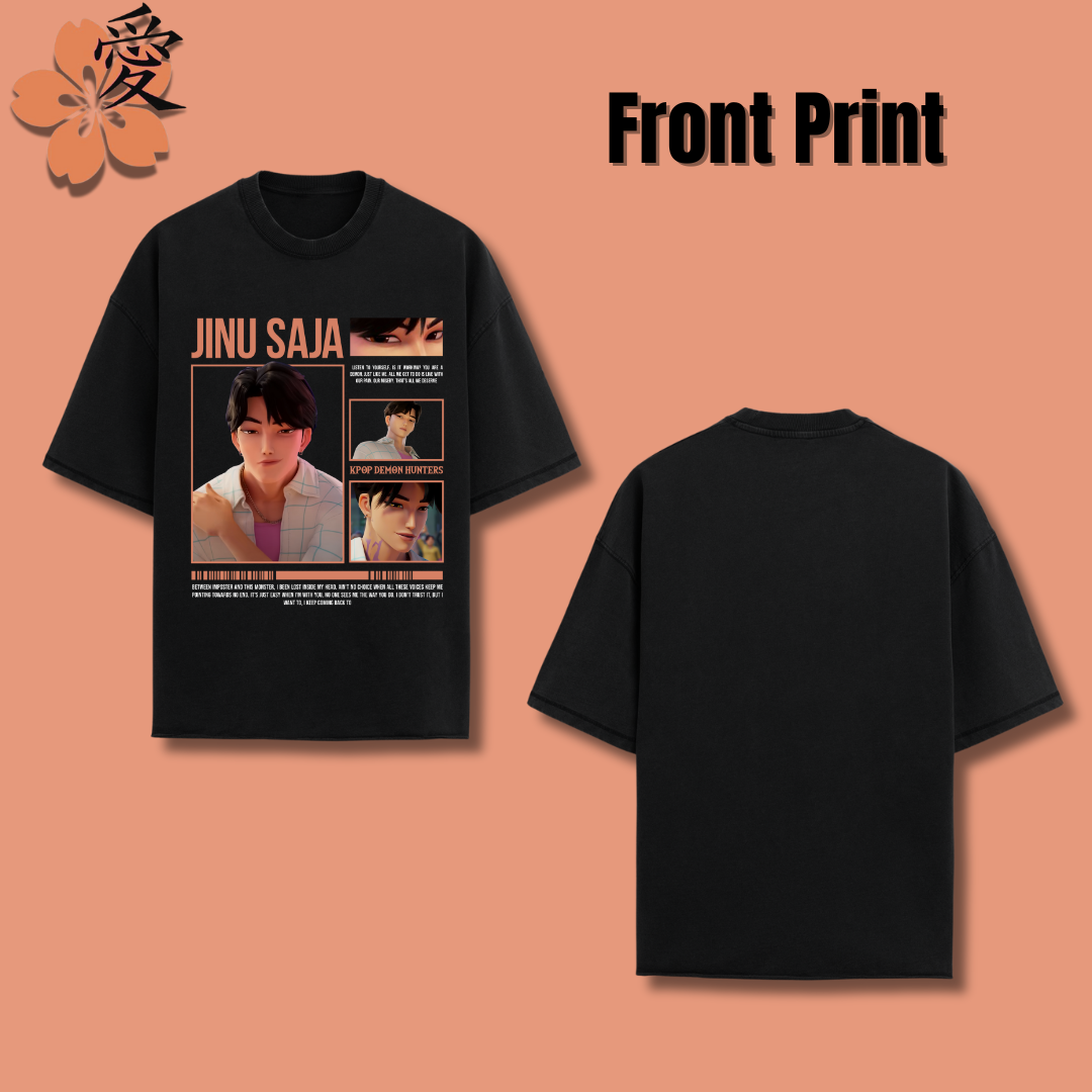 Jinu Shirt with orange Text