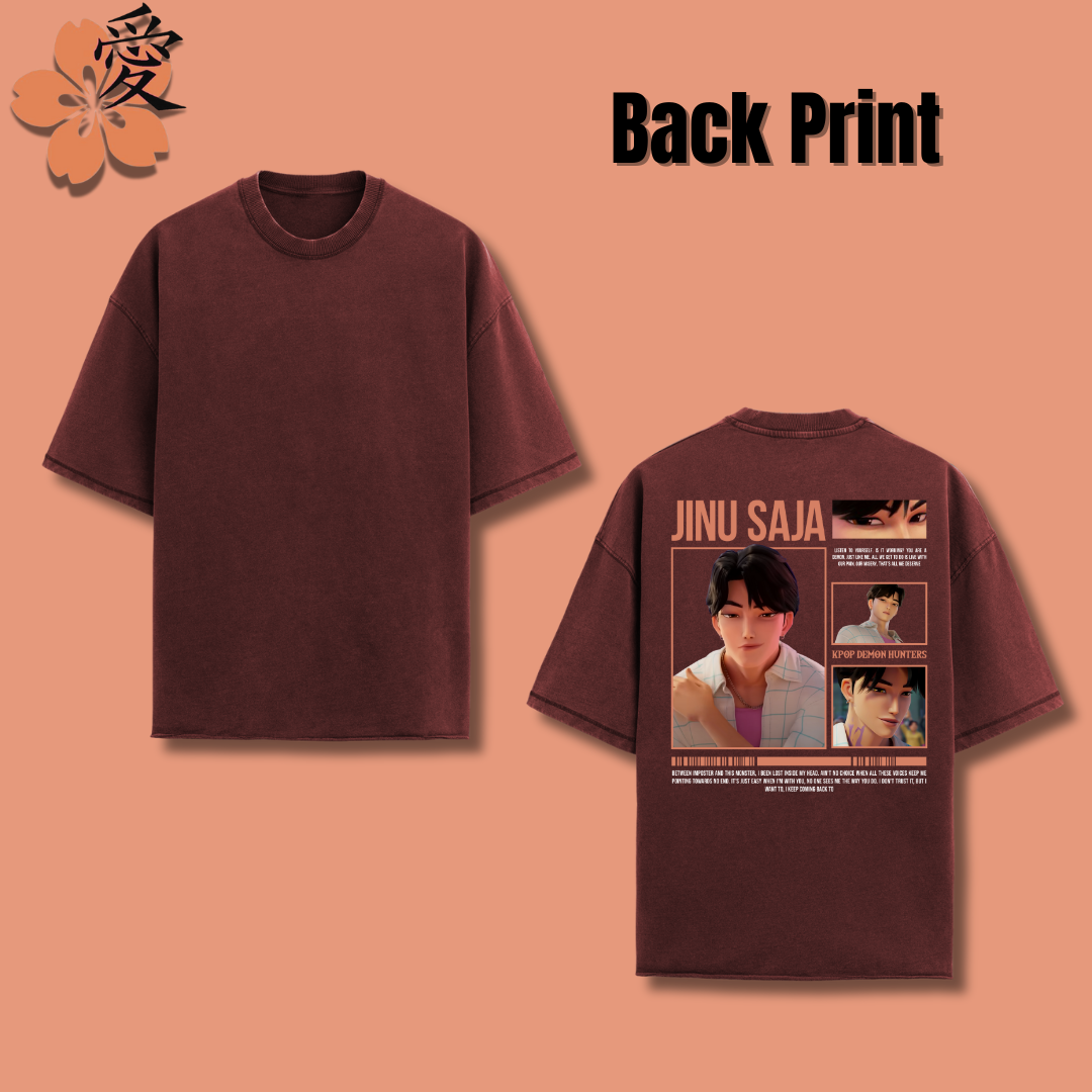 Jinu Shirt with orange Text